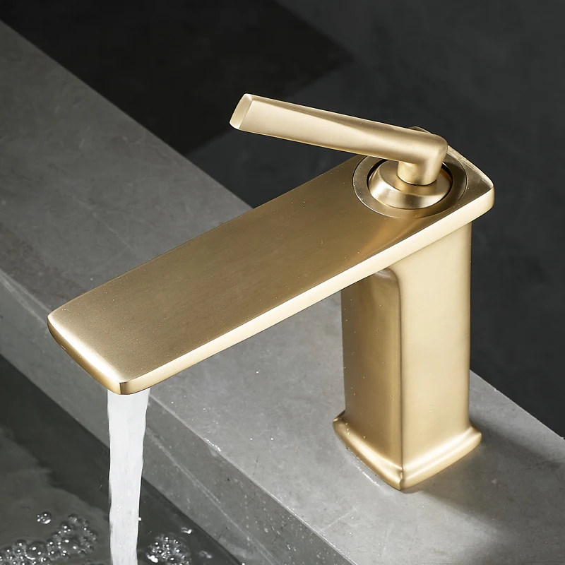 

Tuqiu матовый золотой смеситель для ванной комнаты серый смеситель для раковины латунный смеситель Lavotory смеситель для раковины в ванной комнате смеситель для горячей и холодной воды смеситель для раковины