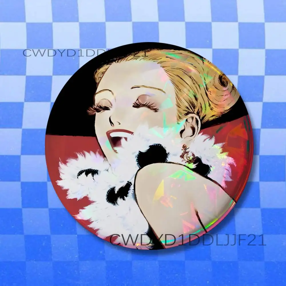 V-Veil Emma Anime Vintage Anime Brooch Creative Badge for Hat Bag Decoration Fans Collect Gifts