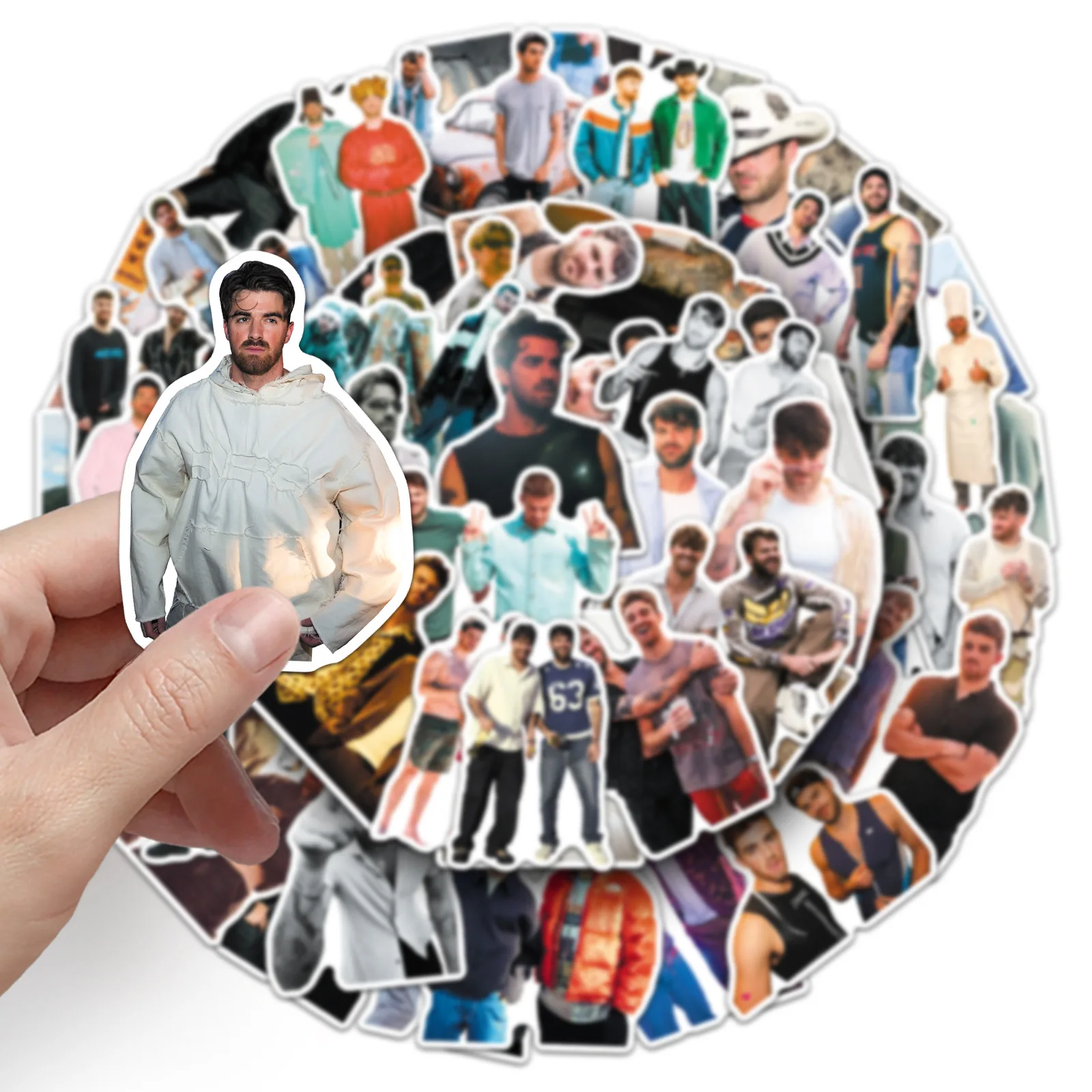 50PCS The Chainsmokers Stickers Europe America Star Singer Graffiti Decoration Notebook Suitcase Guitar Refrigerator Toys Decals