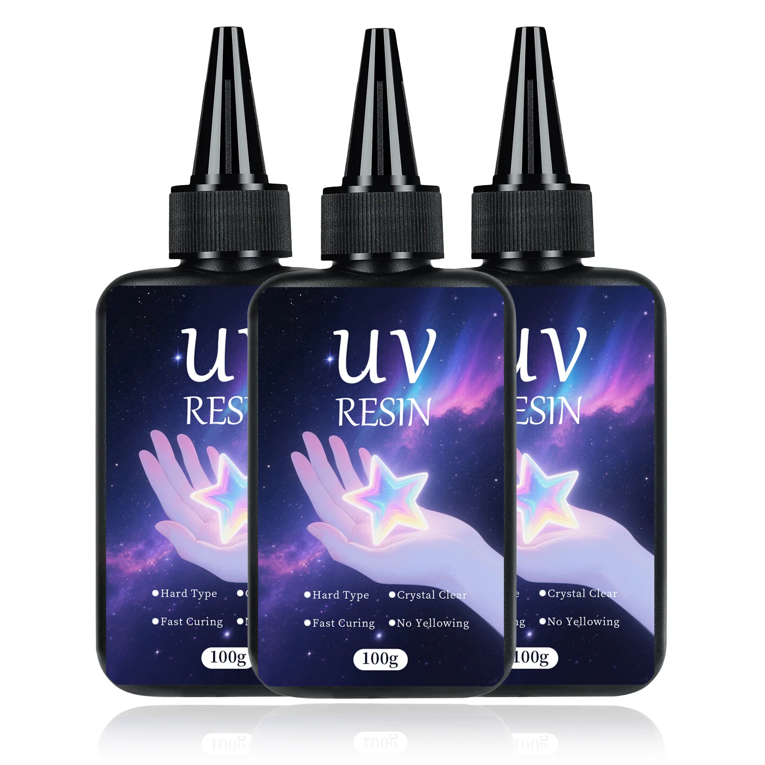 

UV Resin-Crystal Clear Hard Ultraviolet Curing Epoxy Resin for Jewellry Making Art Pendants, Earrings, Necklaces, Bracelets