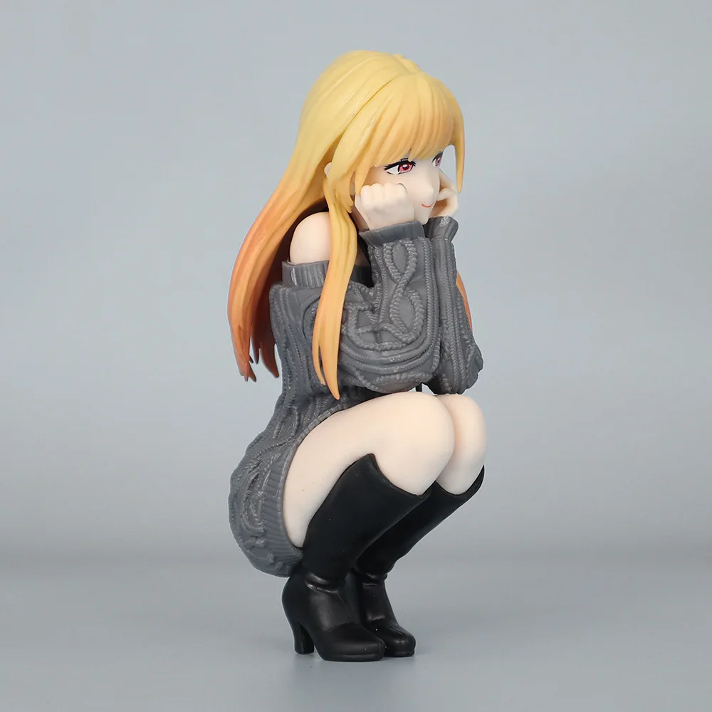 Anime Marin Kitagawa Squatting Pose | My Dress-Up Darling Figure 10CM PVC Ornaments Model Toys Doll Collection Ornaments Gift