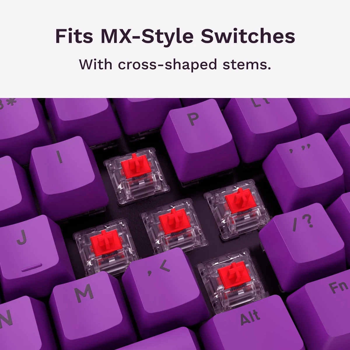 PBT Keycaps, No Fade Dye-Sublimated, Cheery Profile for Custom Mechanical Keyboards, Fits 100%, 75% 65% 60%, Fits ANSI & ISO