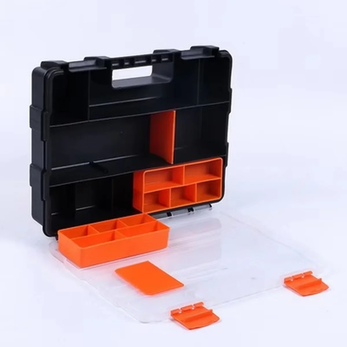 Portable Parts Box Hardware Storage Toolbox Plastic Case Multi-Grid Combination Screw Storage Box Garage Repair Tool Box