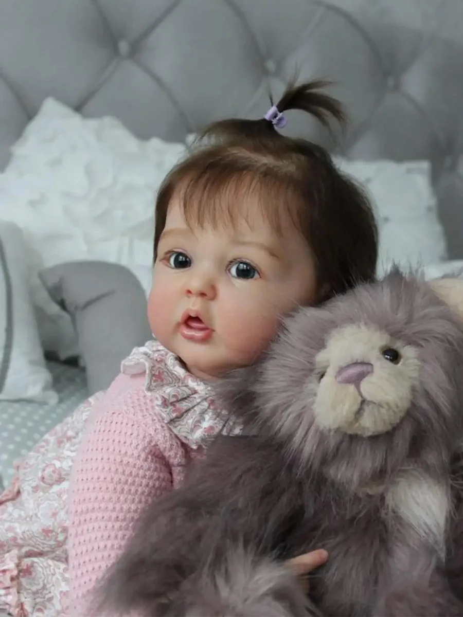 Lebensechte wiedergeborene Puppe – 55 cm große, realistische Babypuppe