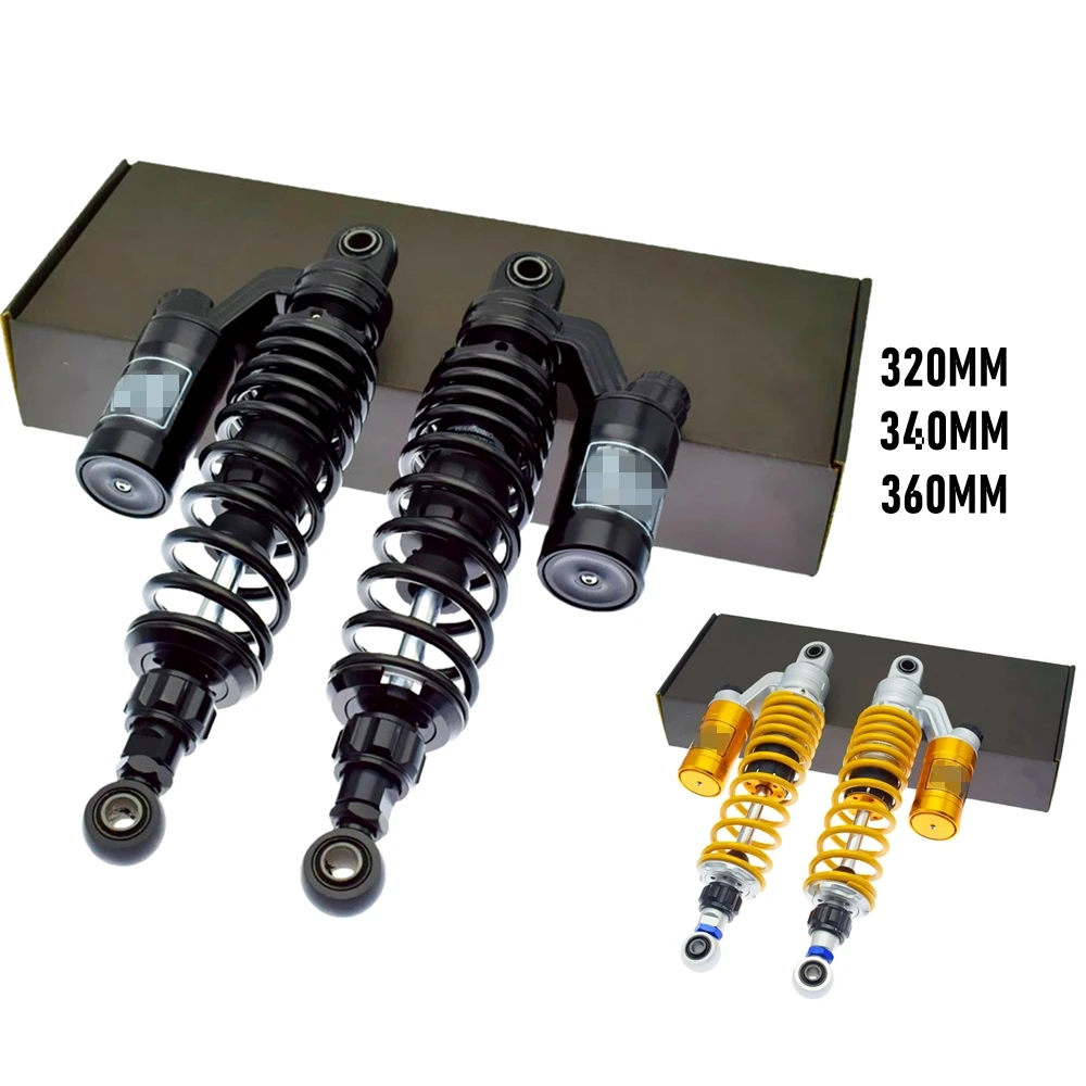 Amortisseur arrière de moto à amortissement réglable universel, 320mm 340mm 360mm, pour Honda Yamaha Kawasaki Suzuki Scooter ATV Quad