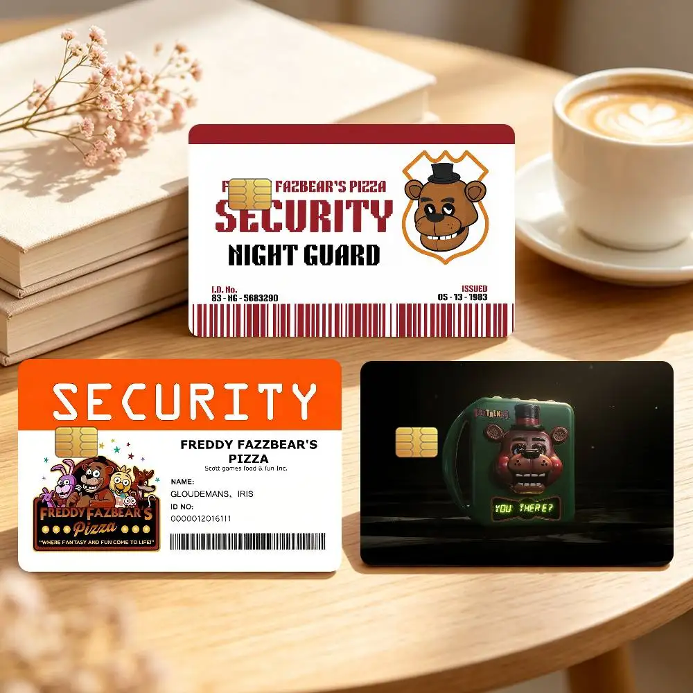 Movie F-Five N-Nights-at F-Freddy's Credit Card Sticker Waterproof Anti-Scratch 4PCS Bank Debit Traffic Cover Decoration