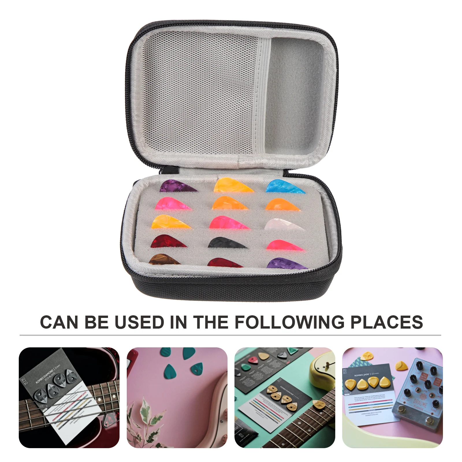 

1Set Guitar Picks Container Durable Guitar Accessories Fine Workmanship Good Texture Easy to Use Plectrum Container