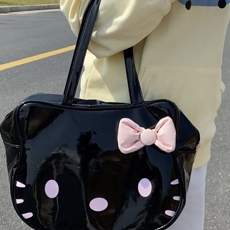 2024 Hello Kitty borsa a tracolla Sanrio Kawaii Anime estate dolce simpatico cartone animato ragazza giapponese cuore piccola borsa quadrata regalo