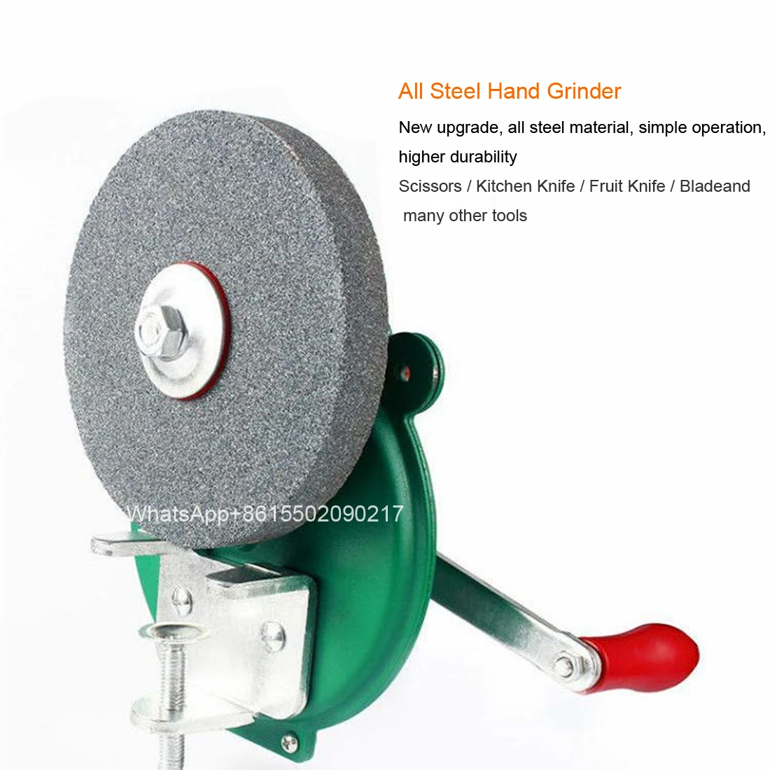 6 inch all steel hand grinder/sharpener/whetstone/grinding tool/household grinder grinder whetstone