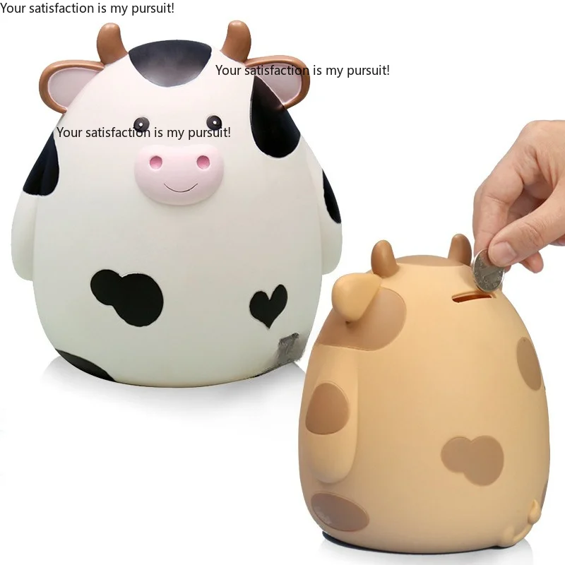 Cute Vinyl Calf Piggy Bank, Kids Creative Saving Jar Desktop Ornament, Customizable Advertising Gift