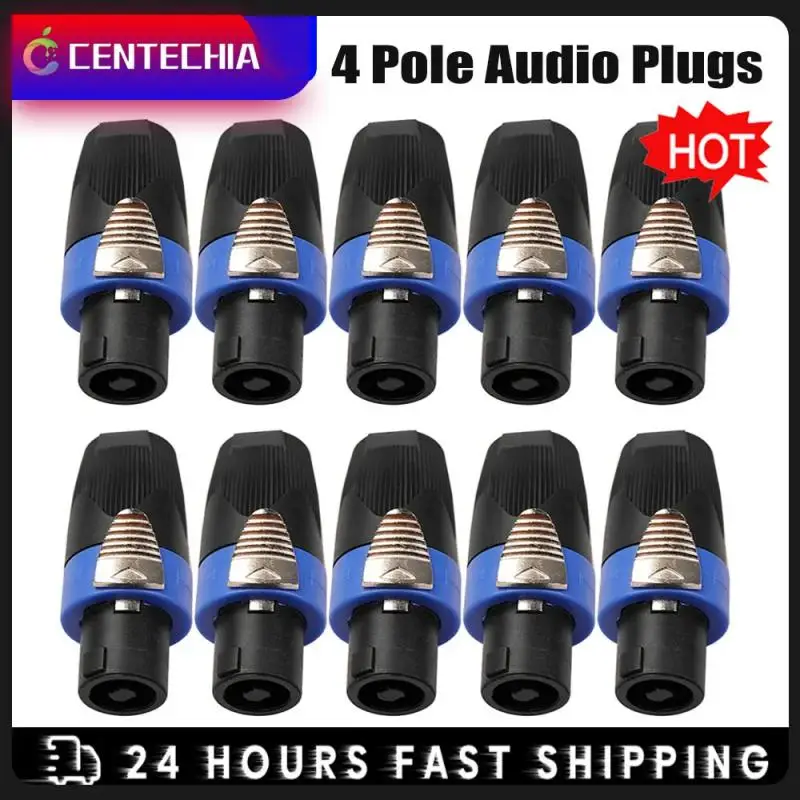 4 Pole Audio Speaker Connectors Plugs Twist Lock Rechargeable Portable Speaker Audio 4-core Ohmic Plug For Neutrik Speakon NL4FC