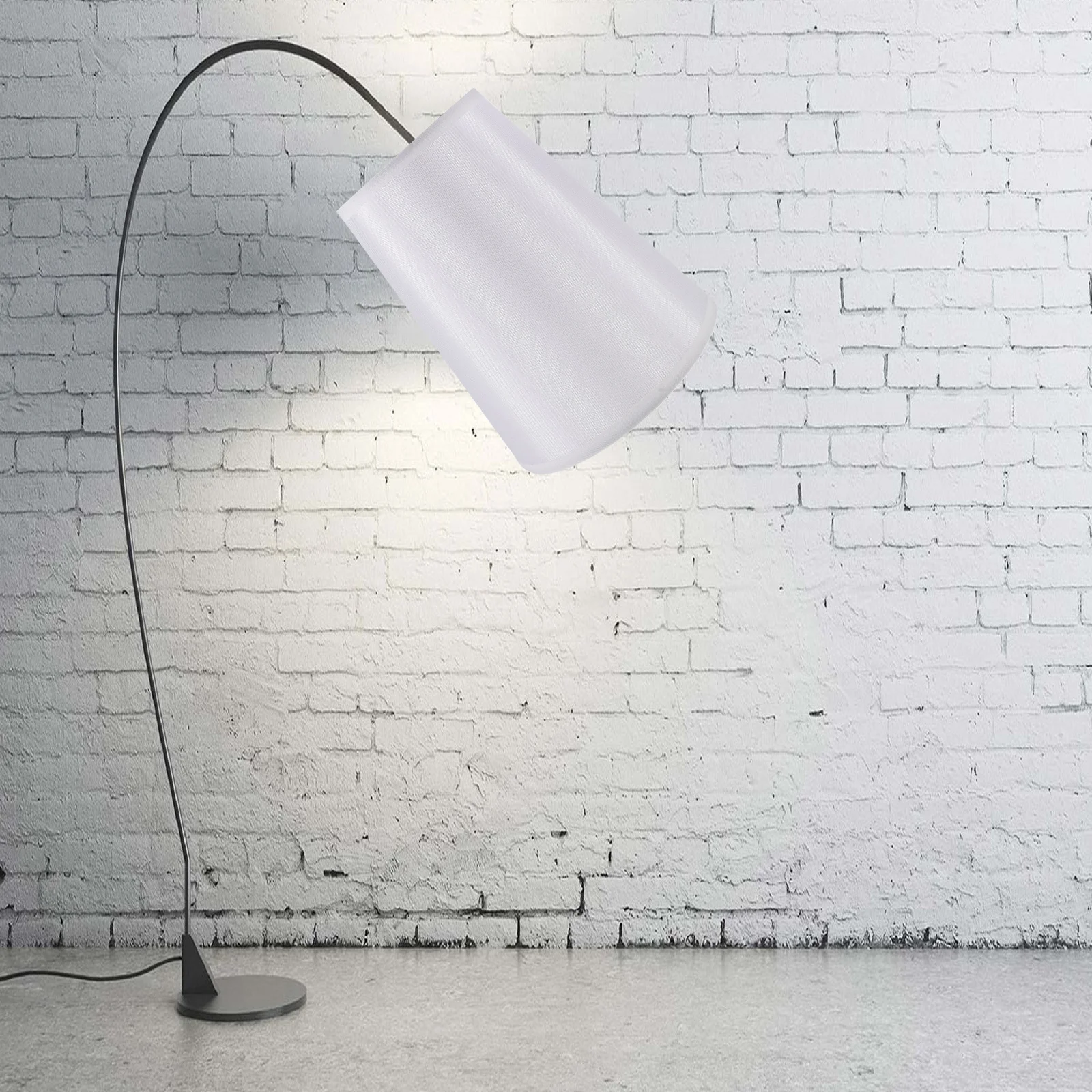 

Semi-Circular Lampshade Replacement Table Floor Desk Lamp PVC Fabric Small Sturdy Eye-Protection Compact for Table
