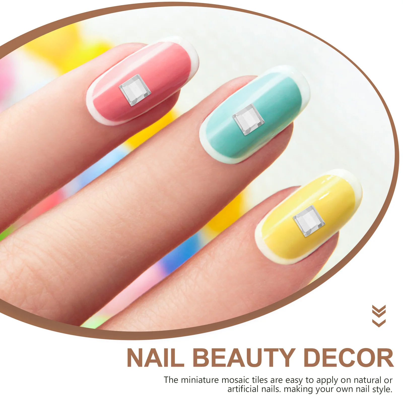 

5000Pcs Glass Mosaic Mini Charms for Nail Art Decor Manicure DIY Decoration Set Elegant Lightweight Long-Lasting Brightness