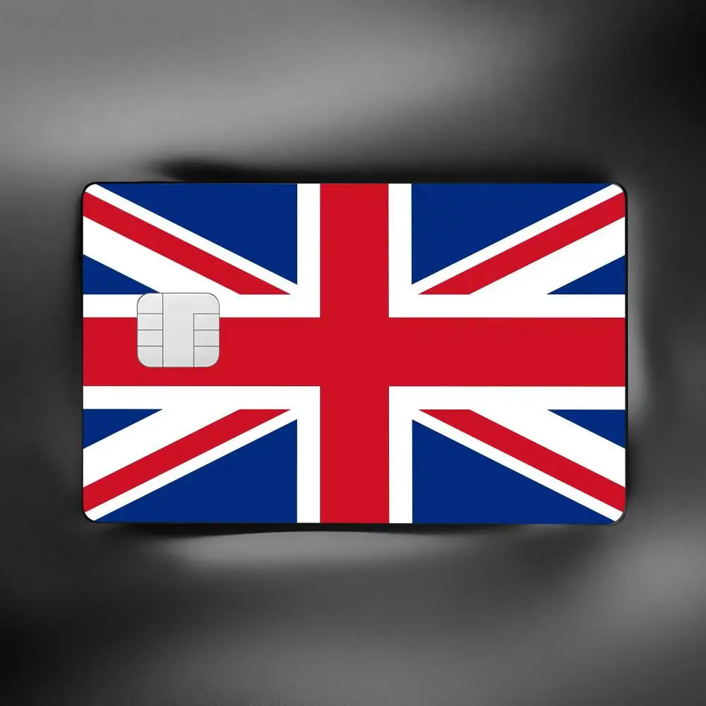 U-UK E-England Flag 1 Set Of 4 Pcs Credit Card Skin Stickers For VISA Bank Card Waterproof Sticker Anti-scratch Women Gift