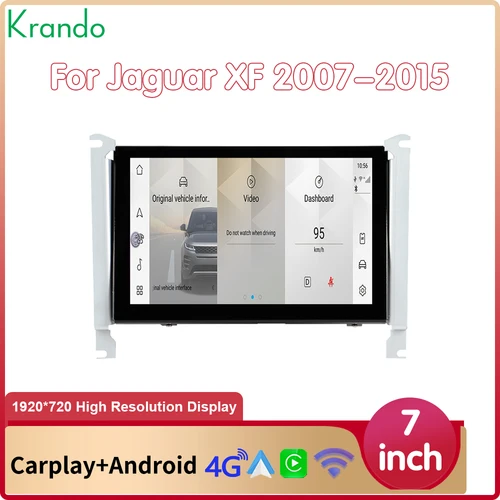 Krando 7'' Android Wireless CarPlay Navigation GPS für Jaguar XF 2007-2015 Touchscreen Auto Multimedia Player Audio radio Stereo