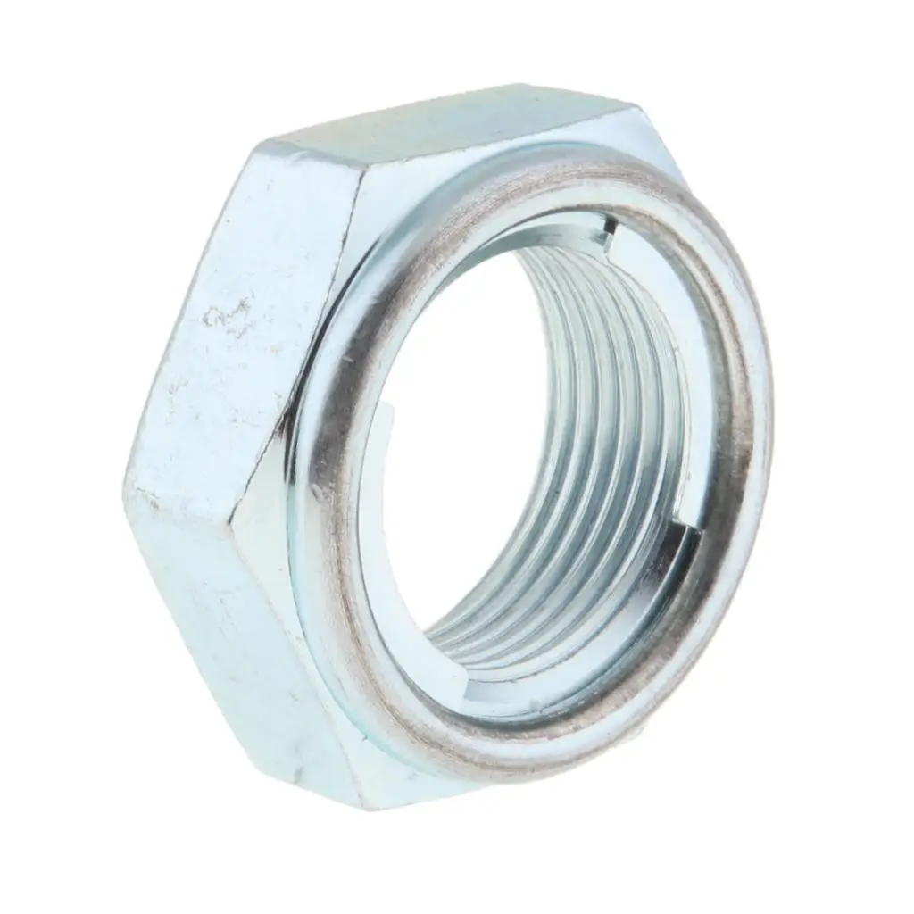 

Self Locking Hex Nut M22 Carbon Steel Hex Nut Lock Silver Metal Fastener for Motorcycle Screw