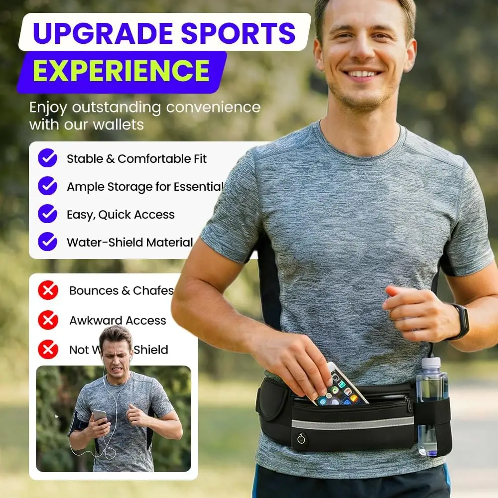 Borse da uomo per lo sport e il tempo libero, impermeabili, antiurto, accessori per ciclismo e corsa, borse per cellulare, marsupi per donna