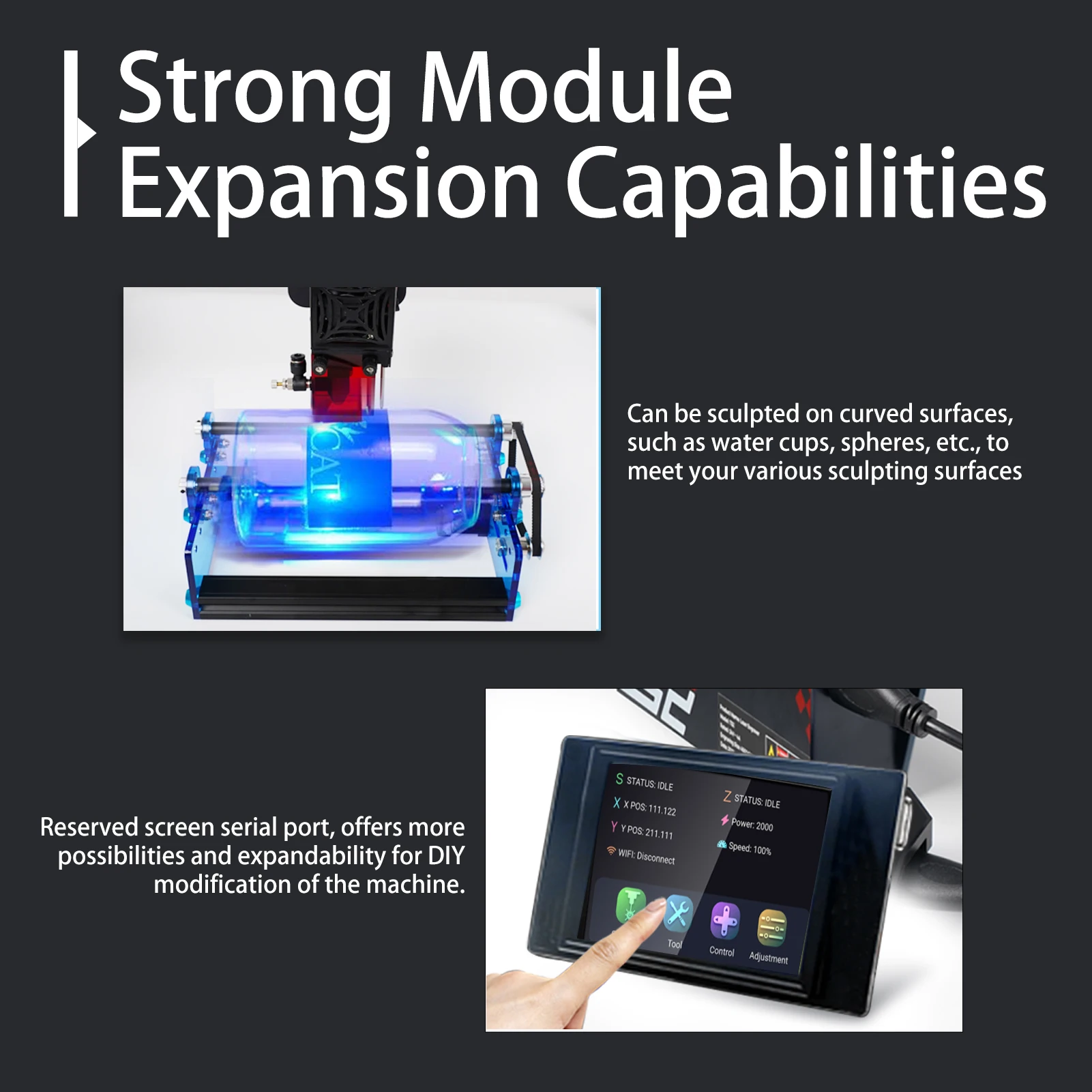 Two Trees TS2 Laser Engraver 10W Laser Cutter Auto Focus Engraving Cutting Machine 450x450mm Engraving Area with Air AssitSystem