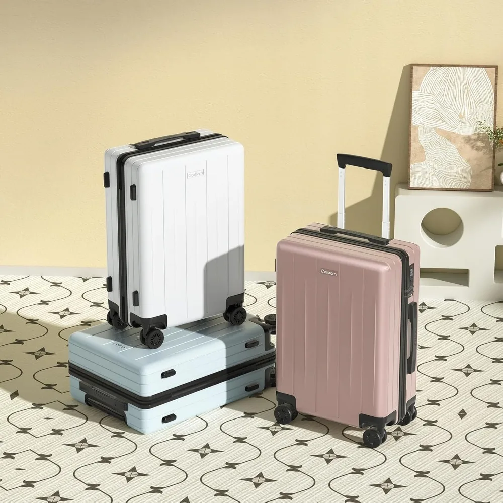 Valigia leggera in ABS con guscio rigido da 20 pollici, bagaglio a mano approvato dalla compagnia aerea con spazio di archiviazione per i viaggi