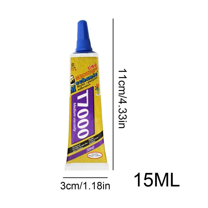 กาวสุดพิเศษสำหรับเนื้อผ้า15มล. แบบงานฝีมือแบบทำมือกาวตุ๊กตาห้อยพวงกุญแจกาวและลูกปัดกาวแห้งเร็วเจลเหลวที่แข็งแรงมาก