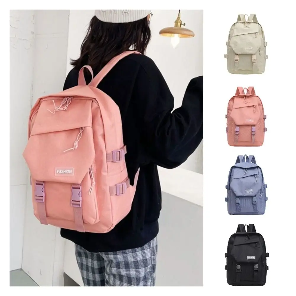 High Quality Fashion Students Backpack Multi Pocket Canvas School Bag Leisure Casual Shoulder Bags Travel