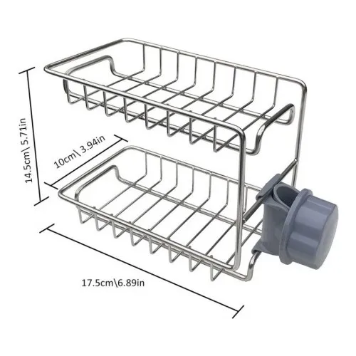 Dream Plus Kitchen and Bathroom Organizer Iron Shelf 2 Layer