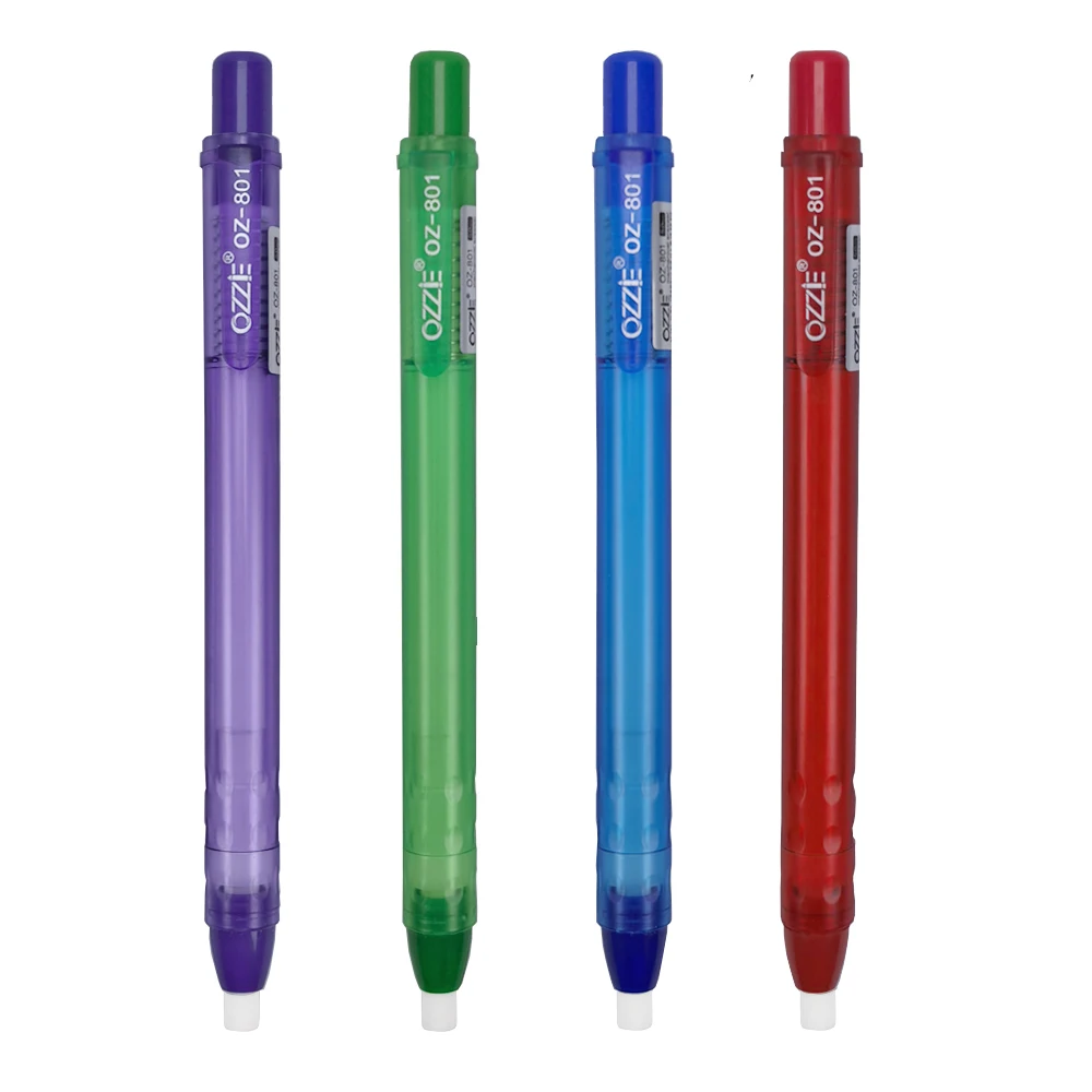 4pcs/Set Retractable Pen Eraser Cute Rubber Eraser Set with Painting Writing Student School supplies Accessory view 6