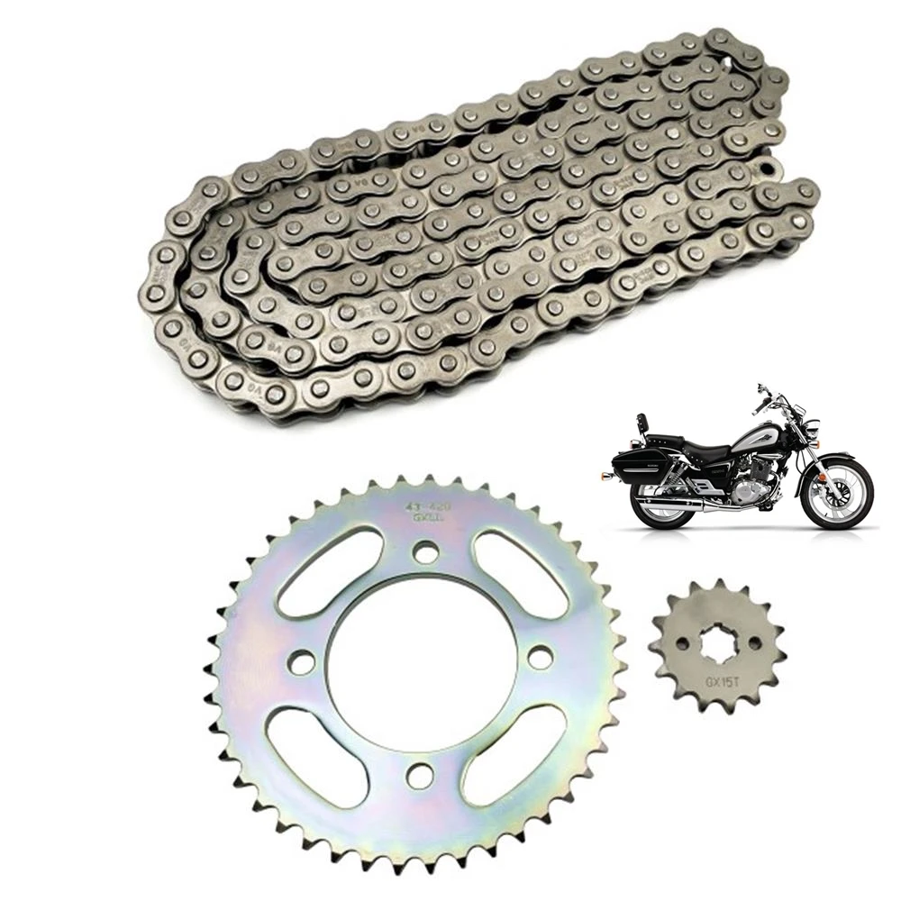 Piñón de cadena delantera y trasera para motocicleta, accesorio