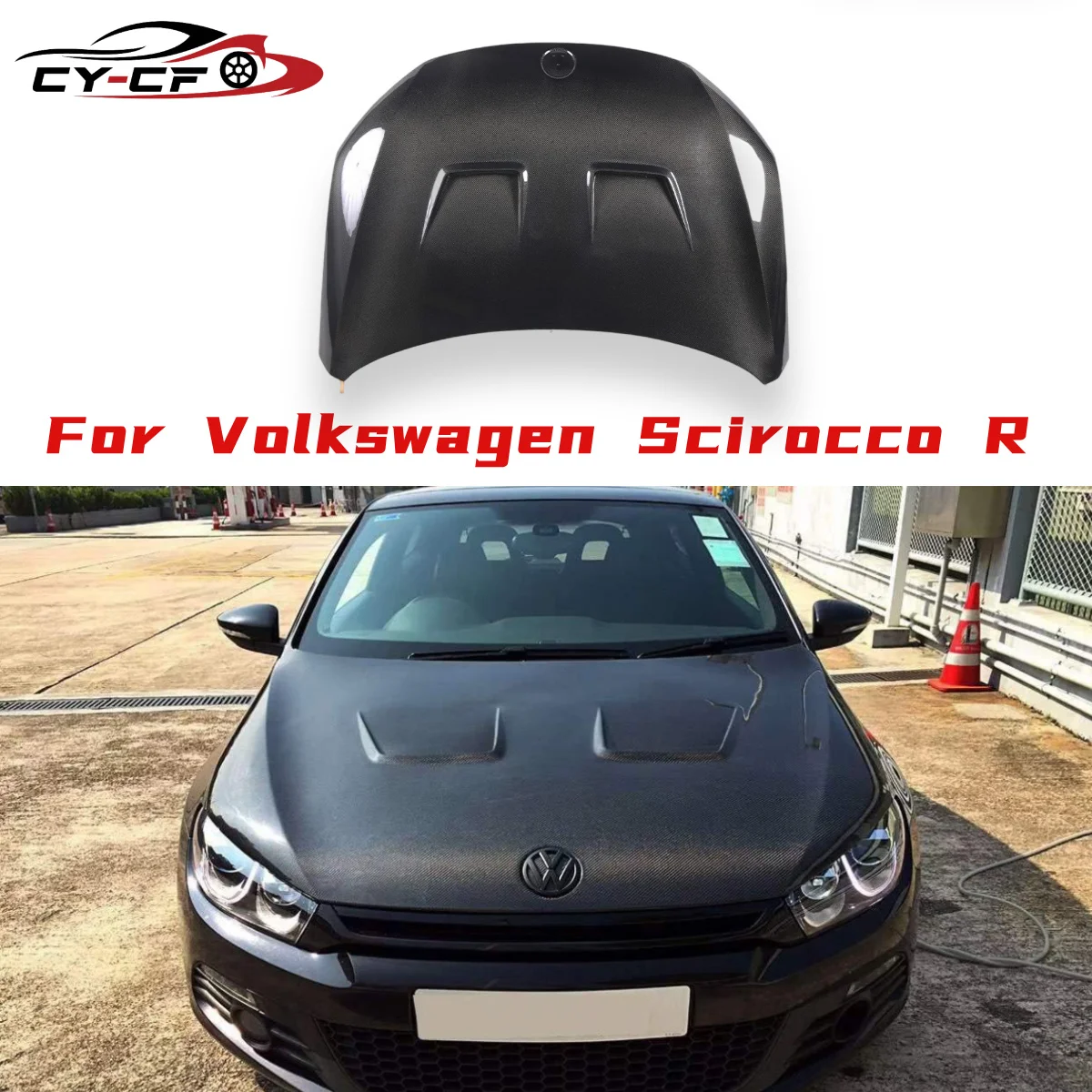 

Carbon Fiber Racing Front Engine Bonnets Hood Cover for Volkswagen Scirocco Standard/r 2009-up
