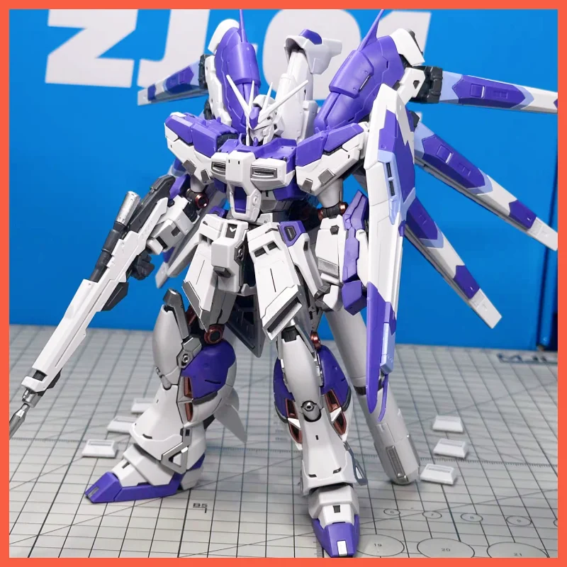 

RG 1/144 Hi-Nu Gold & Silver Plated Gunpla Assembly Model Kit Mobile Suit Action Figure With Bonus Masks Anime Mecha Toy Gifts