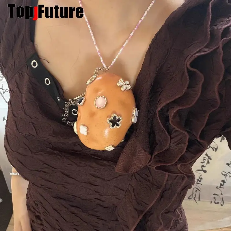 

Брелок-подвеска для сумки в стиле Y2K: Винтажный готический дизайн, панк-субкультура, Харадзюку, постапокалипсис, индивидуальный стиль, серия Vegetables Food Waffle