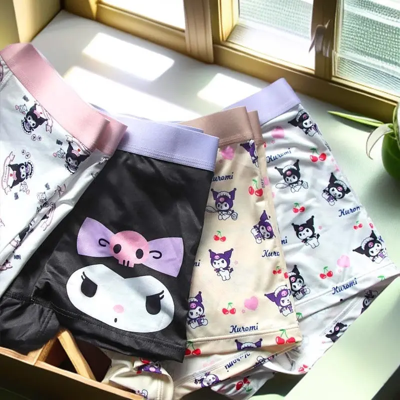 Pure Cotton kuromi Boxer Shorts Hello Kitty Milk Shreds Printing Comfortable Breathable Send Boyfriend Cotton Crotch Underwear