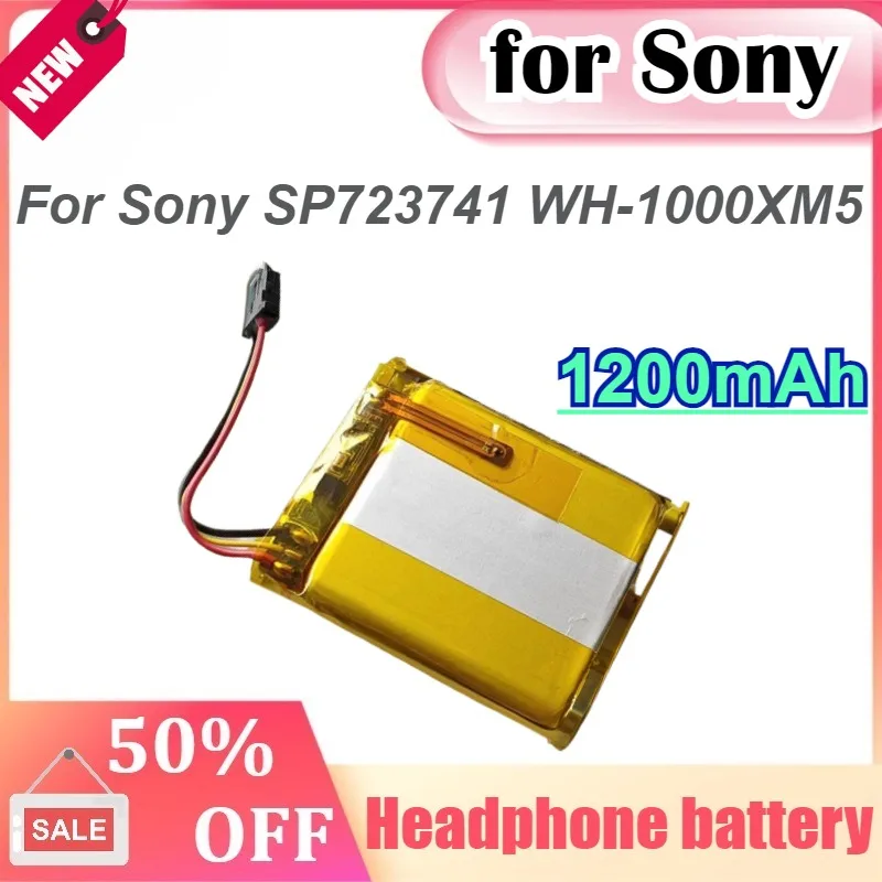 

1200mAh for Sony WH-1000XM5 5723741 Replacement Wireless Headset Over-ear headphones Battery