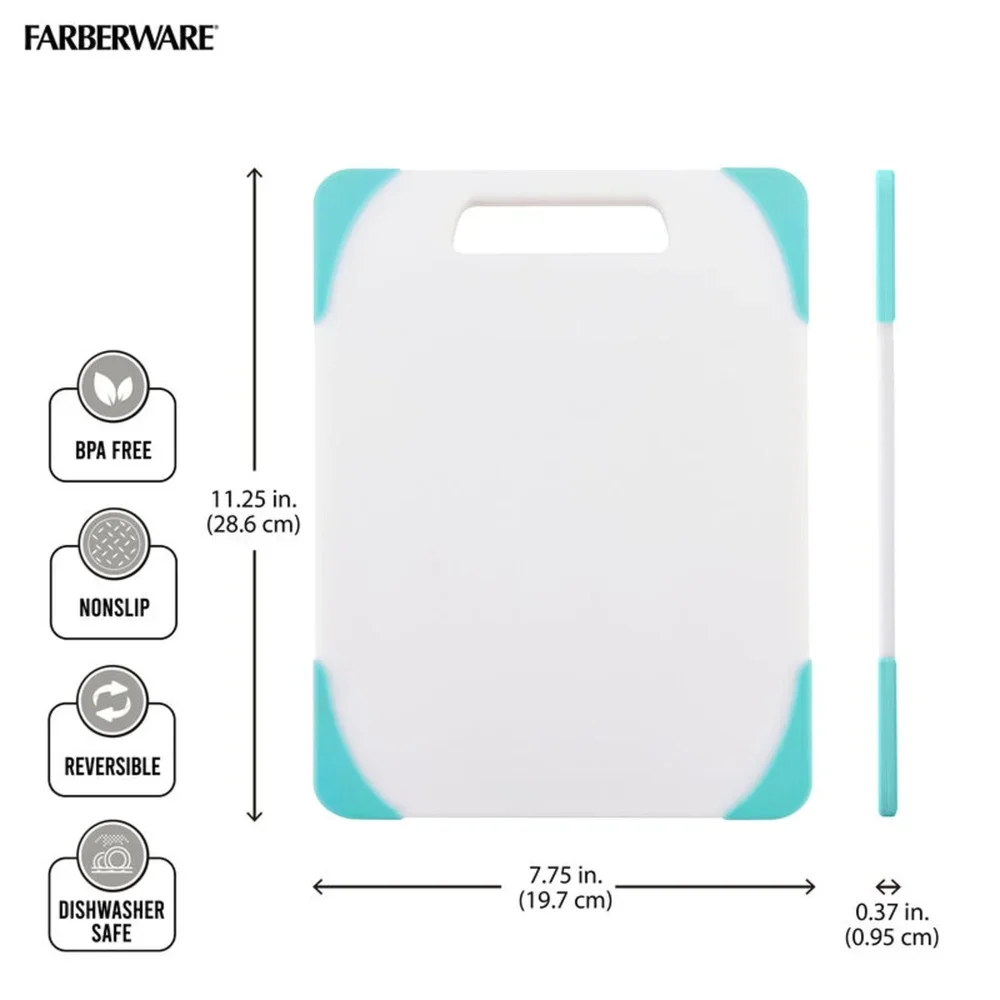 Tagliere in poliestere antiscivolo Reversibile Durevole Facile da pulire Utensile da cucina Tagliere di alimenti Coltelli sicuri non assorbenti