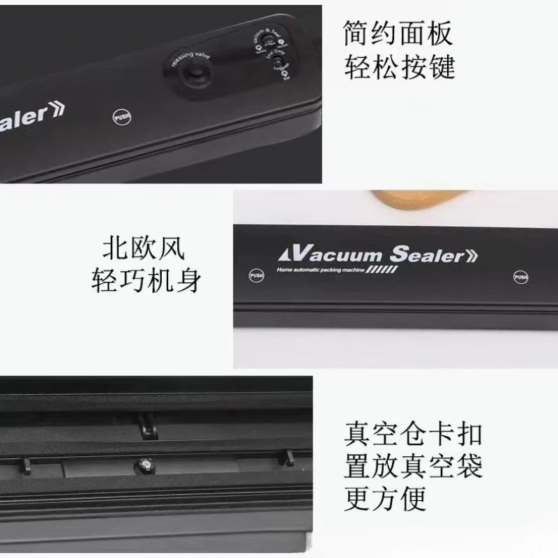 Home Food Preservation Machine With Small Vacuum Sealing Fully Automatic Kitchen Sealing Packaging Portable Plastic Material