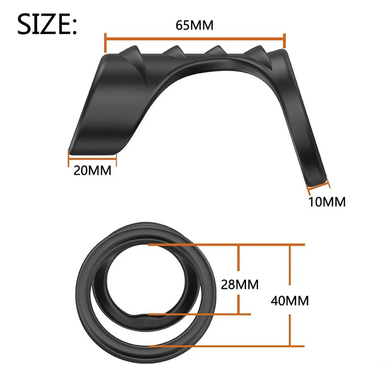 Double Penis Ring Men Stronger Erection Delay Ejaculation Reusable Stimulate Cock Enlarge Rings Erotic Adult Sex Toy For Couple