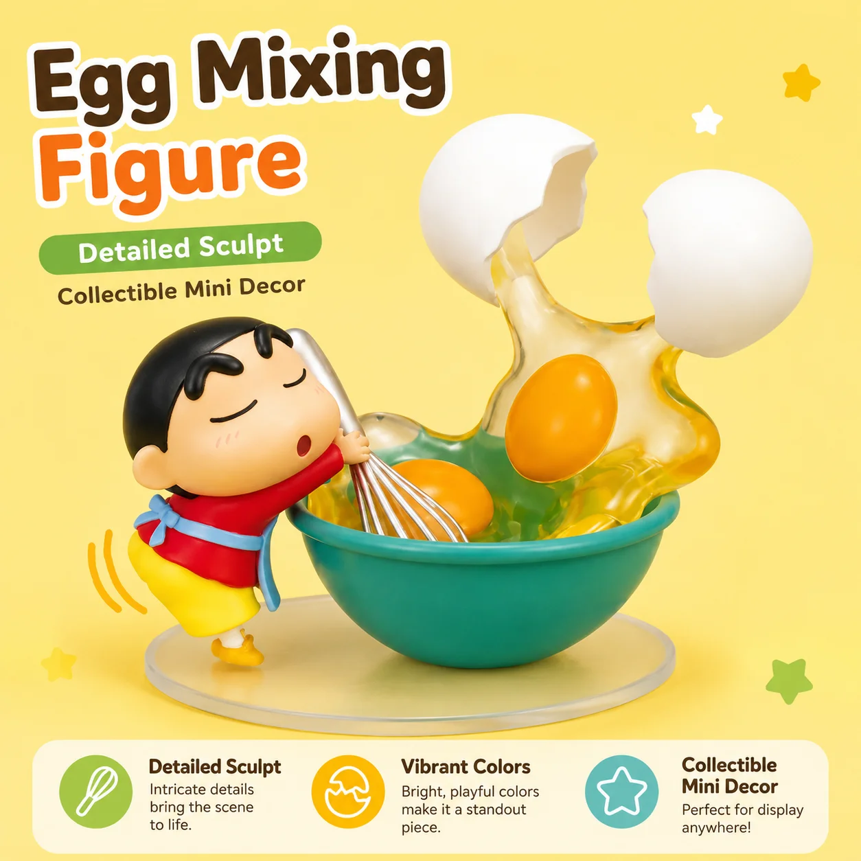 Crayon Shinchan Cooking Helper Series Mini Figure Blind Box Cute Kitchen Theme Collectible Toy Desktop Decoration Gift