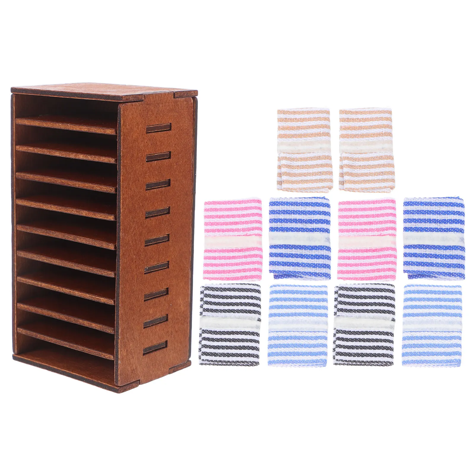 

Miniature Fabric Storage Cabinet 1:12 Scale Realistic Mini House Furniture for Pretend Play Dollhouse Accessories Decorative