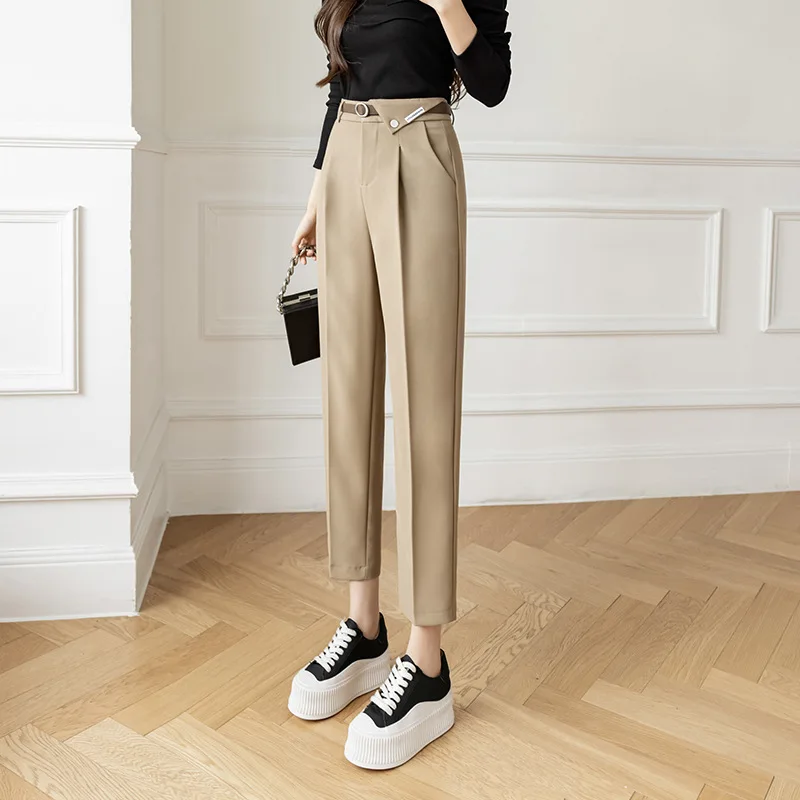 Fashion Quick Dry Sports Pants Custom Women's Clothings Loose Straight Trousers Casual High Waist Cargo Pant Women Pants