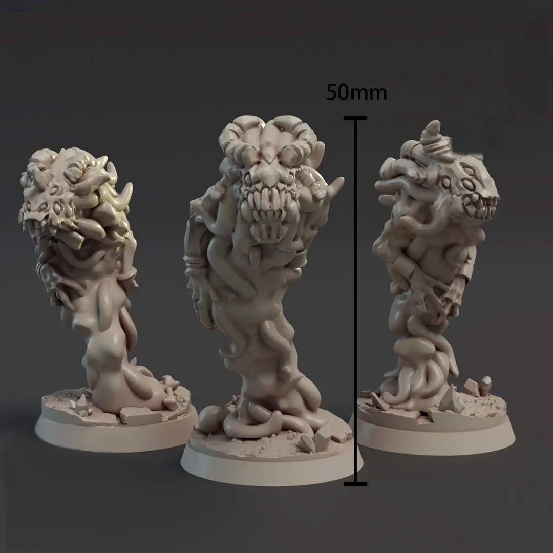 

[tusk model] unpainted miniatures Wargam Daemonic(3 figures) Garage Kits resin kits unpainted miniatures CF0103
