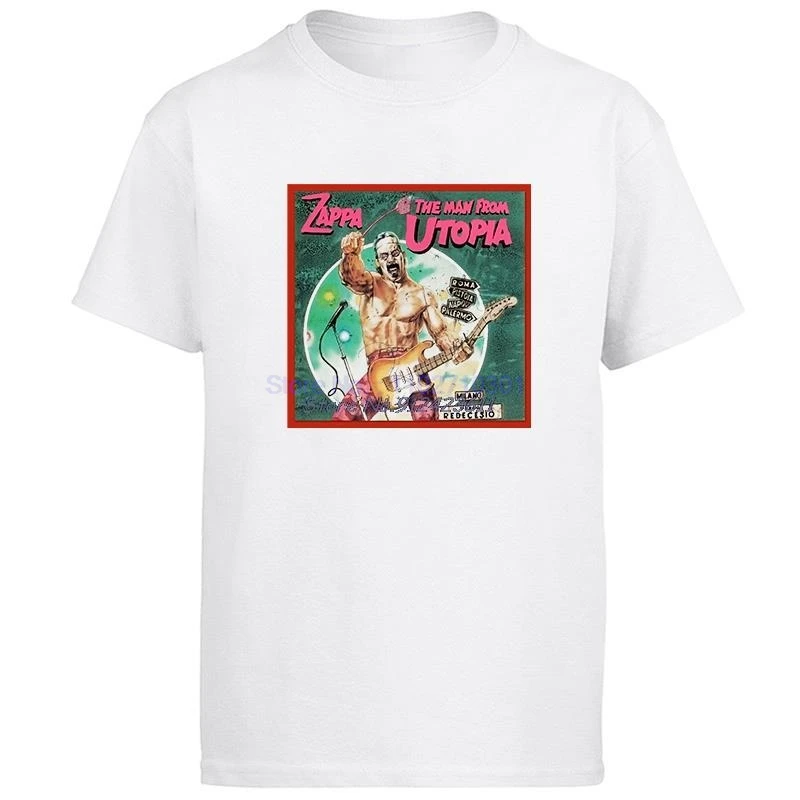 Frank Zappa The Man From Utopia Rock Fashion Harajuku Graphic T Shirts Cotton Short Sleeve T-Shirts Summer Mens Print T Shirt