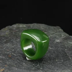Jade Rings for Women Accessories Gemstone Chinese Designer Jewelry Fashion Amulets Stone Green Natural Talismans Vintage