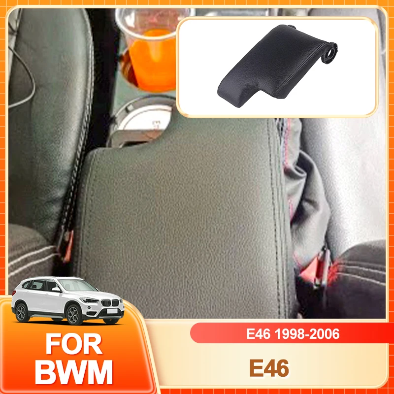 

Держатель для очков, комплект чехлов на подлокотник центральной консоли автомобиля для BMW E46 1998-2006, кожаный подлокотник из волокна для автомобиля, левый водитель, автомобильный