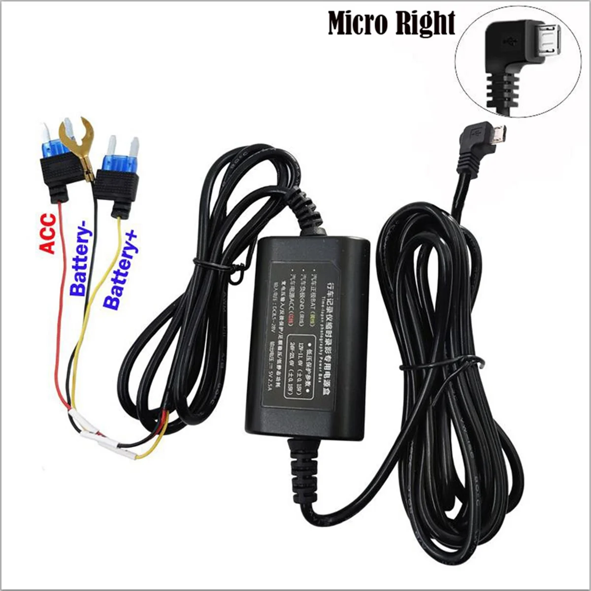 Kabel pengawasan parkir untuk 70mai 4K A800S A500S D06 D07 D08 M300 kawat keras Kit UP02 untuk mobil DVR 24 jam Monitor parkir