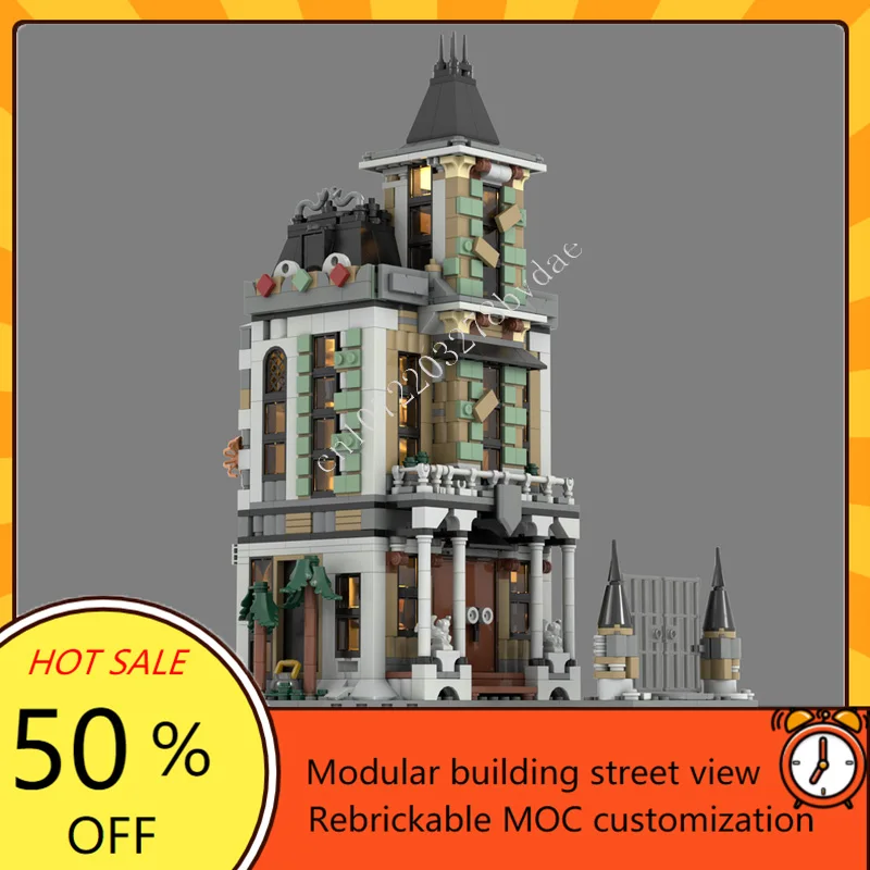 1252PCS Haunted Mansion Modular MOC Creative street view Model Building Block Architecture DIY Education Assembly Model Toy Gift