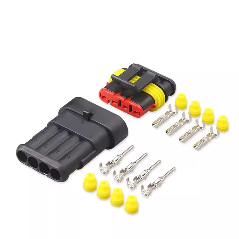 1/5sets Car Waterproof Connector 1.5 Amp Plug Socket Male And Female Waterproof Connector 1p2p3p4p5p6p
