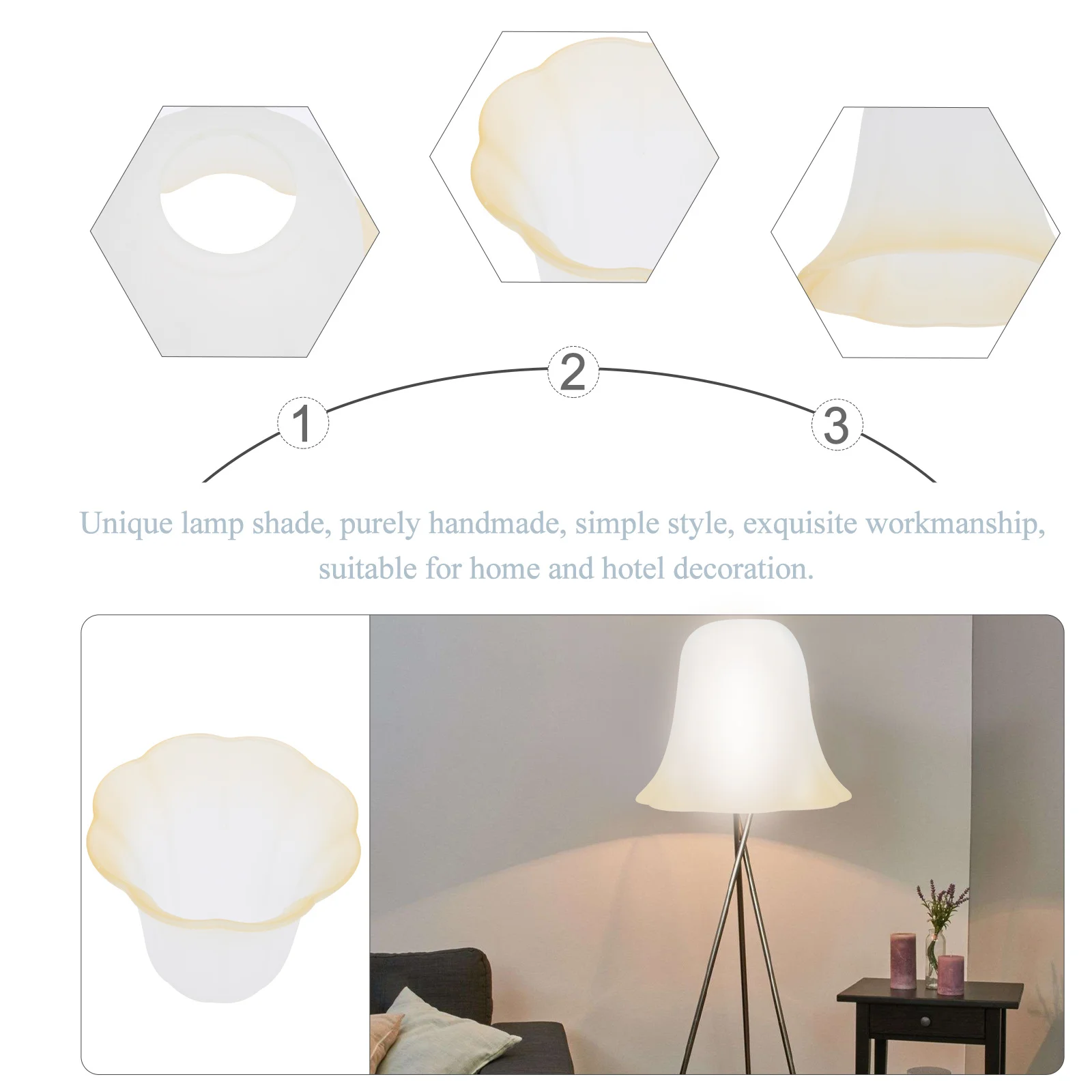 

Glass Lamp Shade Frosted Finish for Pendant Ceiling Chandelier Floor Table Wall Light E27 Fixture Softens Brightness Modern