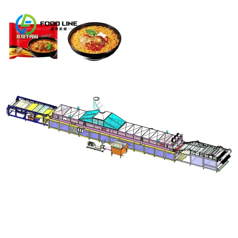 Instant Noodles Production Line High Precision Mixing Extruding Drying System Food Factory Processing Machine Customized