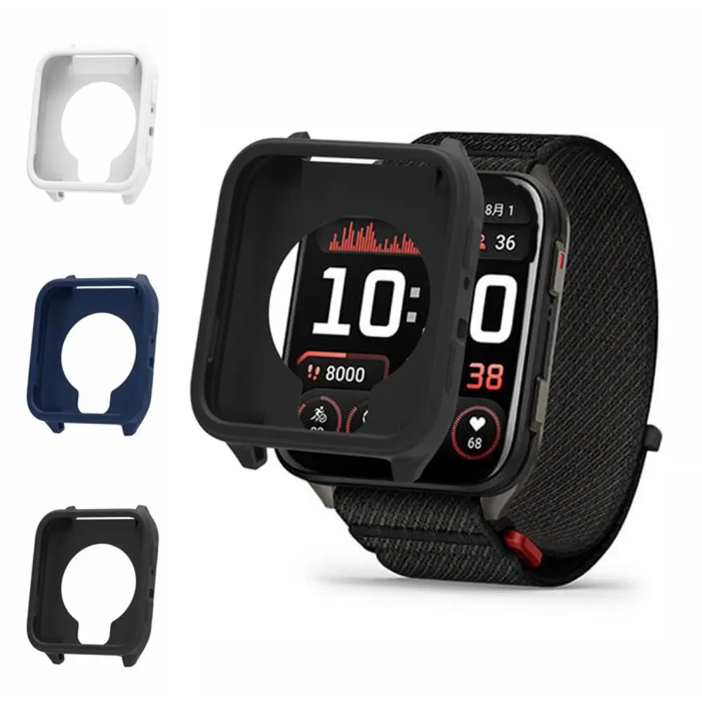 Scratch Resistant Silicone Case Shockproof Lightweight Bumper Cover Anti-fall Protective Frame for Garmin Venu X1 Daily Use