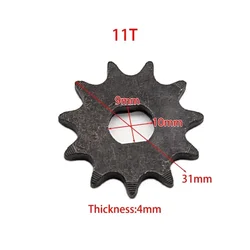 Motorcycle T8F 15T 11T 9T Sprocket Chain Cog Pinion Engine Gear For 47cc 49cc Mini Pocket Dirt Bike Electric Scooter ATV